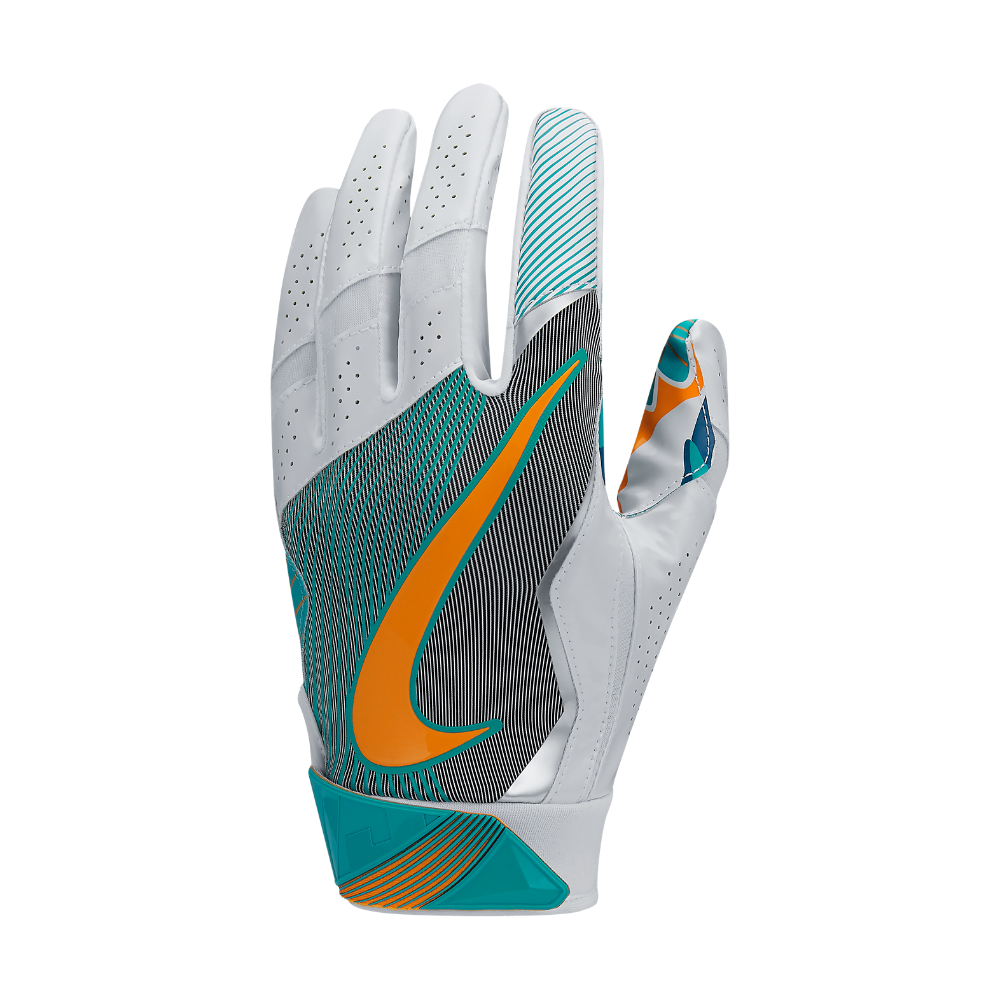 Nike Synthetic Vapor Jet 4 (nfl Dolphins) Men's Football Gloves in